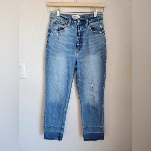 Abercrombie and Fitch Ultra High Rise Ankle Straight Curve Love Size 26 - Picture 1 of 9